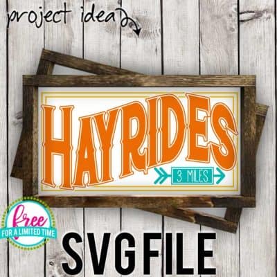 #hayridessvg #fallsvg #silhouette #cricutexplore. So many possibilities of DIY projects with this Free Hayrides SVG File. Make signs, pillows, t-shirts and more for with this Free Hayrides SVG file. Free Ai, SVG, PNG, EPS & DXF download. Free Hayrides SVG files works with Cricut, Cameo Silhouette and other major cutting machines.