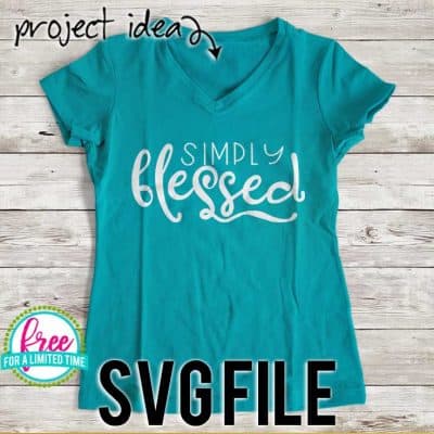 #simplyblessedsvg #blessedsvg #silhouette #cricutexplore. So many possibilities of DIY projects with this Free Simply Blessed SVG File. Make signs, pillows, t-shirts and more for with this Free SVG file. Free Ai, SVG, PNG, EPS & DXF download. Free Simply Blessed SVG files works with Cricut, Cameo Silhouette and other major cutting machines.