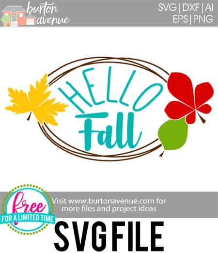 #hellofallsvg #autumnsvg #fallsvg #silhouette #cricutexplore. So many possibilities of DIY projects with this Free Hello Fall SVG File. Make signs, pillows, t-shirts and more for with this Free Hello Fall SVG file. Free Ai, SVG, PNG, EPS & DXF download. Free Hello Fall SVG files works with Cricut, Cameo Silhouette and other major cutting machines.
