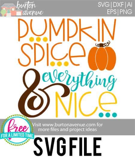 #pumpkinspiceandeverythingnicessvg #pumpkinspice svg #fallsvg #silhouette #cricutexplore. So many possibilities of DIY projects with this Free Pumpkin Spice & Everything Nice SVG File. Make signs, pillows, t-shirts and more for with this Free Pumpkin Spice & Everything Nice SVG file. Free Ai, SVG, PNG, EPS & DXF download. Free Pumpkin Spice & Everything Nice SVG files works with Cricut, Cameo Silhouette and other major cutting machines.