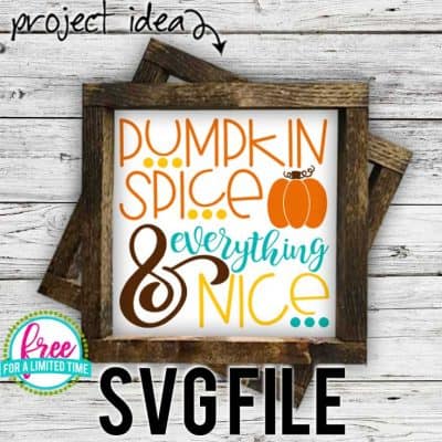 #pumpkinspiceandeverythingnicessvg #pumpkinspice svg #fallsvg #silhouette #cricutexplore. So many possibilities of DIY projects with this Free Pumpkin Spice & Everything Nice SVG File. Make signs, pillows, t-shirts and more for with this Free Pumpkin Spice & Everything Nice SVG file. Free Ai, SVG, PNG, EPS & DXF download. Free Pumpkin Spice & Everything Nice SVG files works with Cricut, Cameo Silhouette and other major cutting machines.