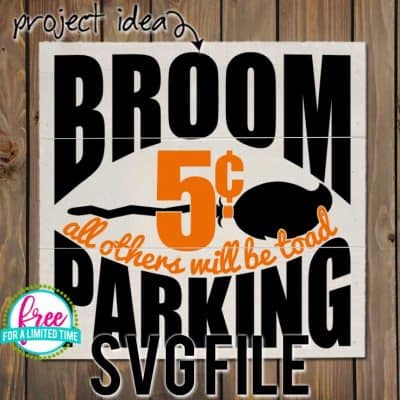 So many possibilities of DIY projects with this Free Broom Parking SVG. Make signs, pillows, t-shirts and more for with this Free Broom Parking SVG file. Free Ai, SVG, PNG, EPS & DXF download. Free Broom Parking SVG files works with Cricut, Cameo Silhouette and other major cutting machines. #halloweensvg #broomparkingsvg #silhouette #cricutexplore