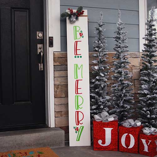 DIY Christmas Porch Sign - Burton Avenue