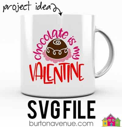 This free SVG file will be available to download for free until 2/24/19. So many possibilities of DIY projects with this Free Chocolate is my Valentine SVG. Make signs, pillows, t-shirts and more with this Free Chocolate is my Valentine SVG file. Free Ai, SVG, PNG, EPS & DXF download. Free Chocolate is my Valentine SVG files works with Cricut, Cameo Silhouette and other major cutting machines. #valentinesilhouette #valentinecircut #valentinesvg #silhouette #cricutexplore