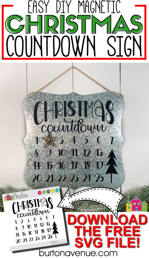 Christmas Countdown Pin Burton Avenue