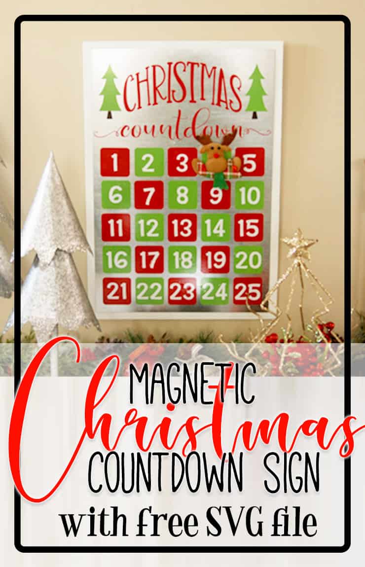 Countdown the days until Christmas arrives with this easy to do project. #christmassvg #christmascountdown #silhouette #cricut