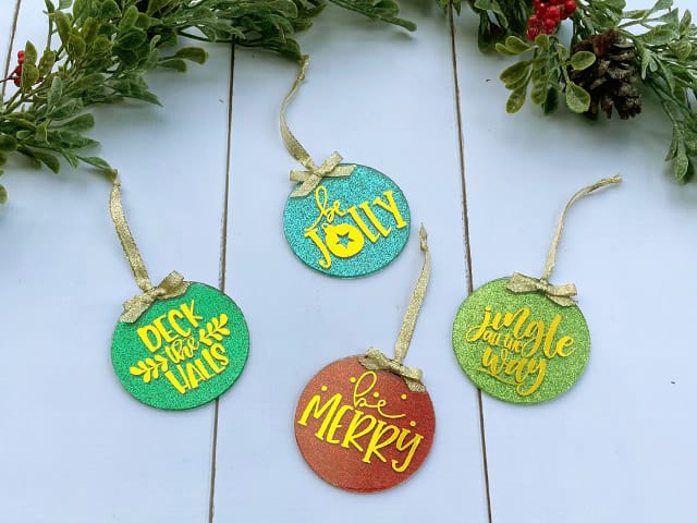 Glitter Acrylic Christmas Ornaments - Burton Avenue