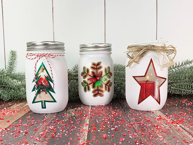 Snowflake Mason Jars - It All Started With Paint