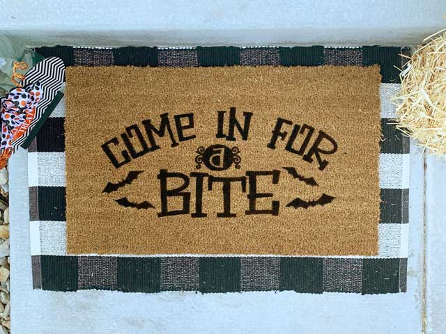 How to Make a Custom Doormat with a Vinyl Stencil - Burton Avenue