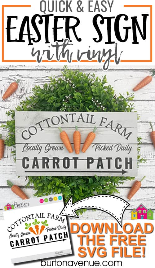 DIY Carrot Patch Easter Sign - Burton Avenue