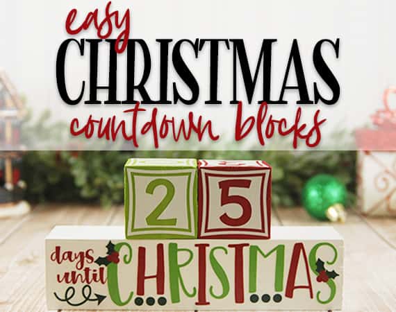 Countdown the days until Christmas arrives with this easy to do project. #christmassvg #christmascountdown #silhouette #cricut