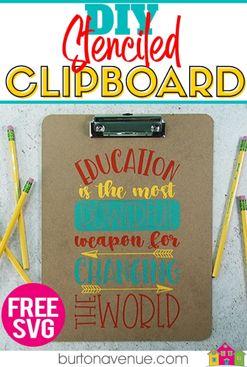 Download Diy Teacher Gift Stenciled Clipboard Burton Avenue