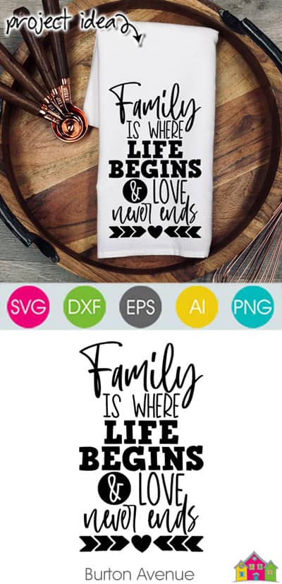 Family is Where Life Begins SVG File