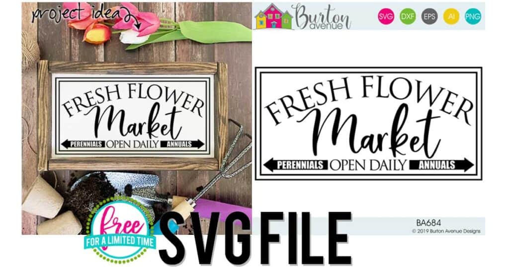 Fresh Flower Market SVG File