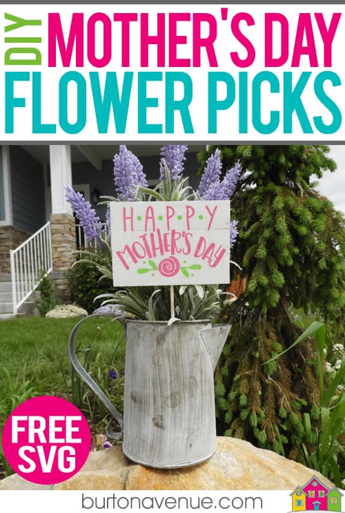 DIY Mother's Day Flower Picks Burton Avenue