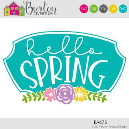 This free SVG file will be available to download for free until 3/21/19. So many possibilities of DIY projects with this Hello Spring with Flowers SVG. Make signs, pillows, t-shirts and more with this Hello Spring with Flowers SVG file. Free Ai, SVG, PNG, EPS & DXF download. Hello Spring with Flowers SVG files works with Cricut, Cameo Silhouette and other major cutting machines. #springsilhouette #springcircut #springsvg #silhouette #cricutexplore