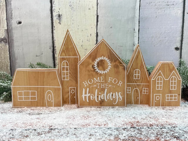 DIY Christmas Village with the Cricut Maker - The Happy Scraps