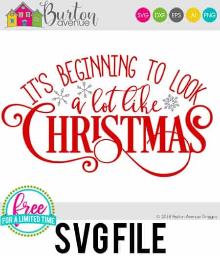 So many possibilities of DIY projects with this Free It's Beginning to Look a lot Like Christmas SVG. Make signs, pillows, t-shirts and more for with this Free It's Beginning to Look a lot Like Christmas SVG file . Free Ai, SVG, PNG, EPS & DXF download. FreeIt's Beginning to Look a lot Like Christmas SVG files works with Cricut, Cameo Silhouette and other major cutting machines. #christmassvg #christmascricut #christmassilhouette #merrychristmassvg #silhouette #cricutexplore