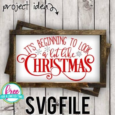 So many possibilities of DIY projects with this Free It's Beginning to Look a lot Like Christmas SVG. Make signs, pillows, t-shirts and more for with this Free It's Beginning to Look a lot Like Christmas SVG file . Free Ai, SVG, PNG, EPS & DXF download. FreeIt's Beginning to Look a lot Like Christmas SVG files works with Cricut, Cameo Silhouette and other major cutting machines. #christmassvg #christmascricut #christmassilhouette #merrychristmassvg #silhouette #cricutexplore
