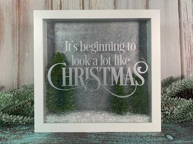 Diy Glitter Christmas Shadow Box Burton Avenue