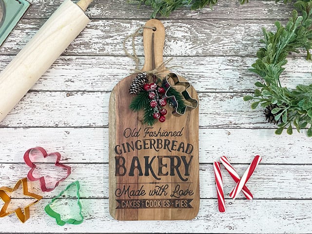 DIY Wood Burned Christmas Cutting Board - Burton Avenue