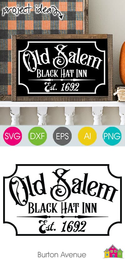Old Salem Black Hat Inn SVG File
