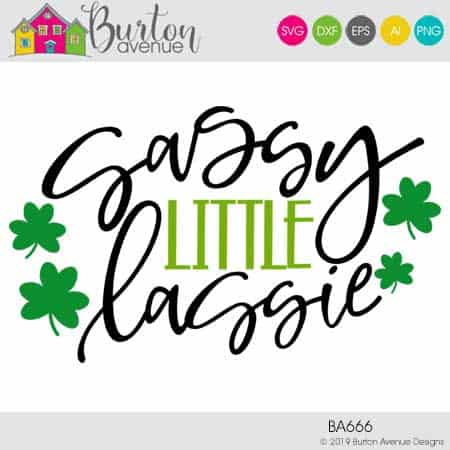 This free SVG file will be available to download for free until 3/10/19. So many possibilities of DIY projects with this Sassy Little Lassie SVG. Make signs, pillows, t-shirts and more with this Sassy Little Lassie SVG file. Free Ai, SVG, PNG, EPS & DXF download. Sassy Little Lassie SVG files works with Cricut, Cameo Silhouette and other major cutting machines. #stpatrickssilhouette #stpatrickscircut #stpatrickssvg #silhouette #cricutexplore