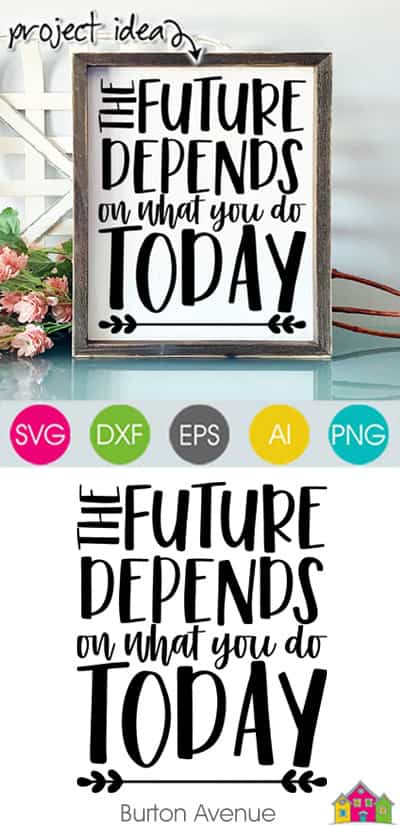 The Future Depends on What You Do Today SVG File