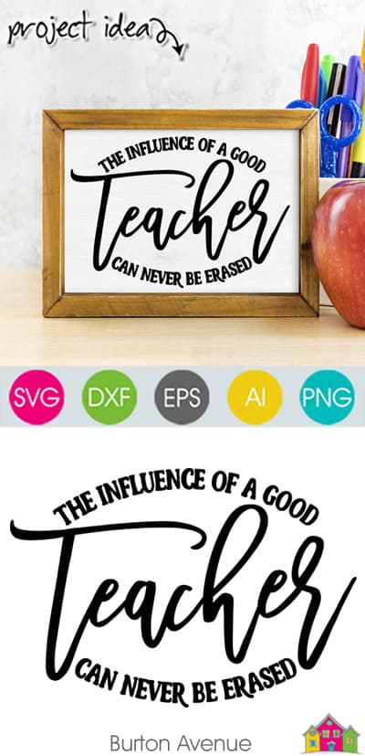 The Influence of a Good Teacher SVG File