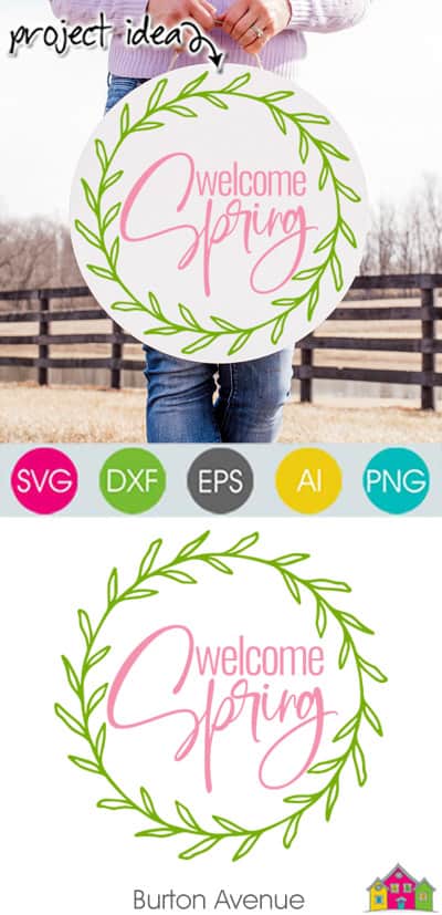 Welcome Spring SVG File
