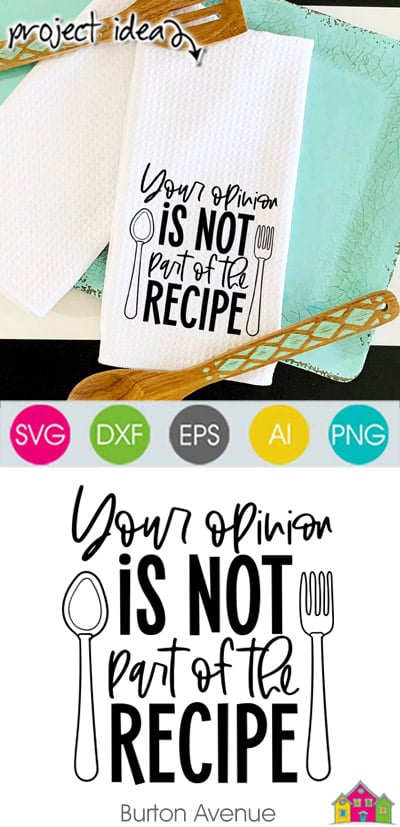 Your Opinion is Not Part of the Recipe SVG File