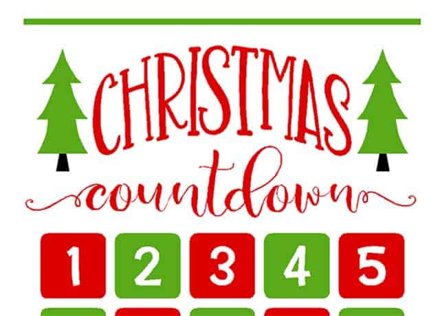 Countdown the days until Christmas arrives with this easy to do project. #christmassvg #christmascountdown #silhouette #cricut