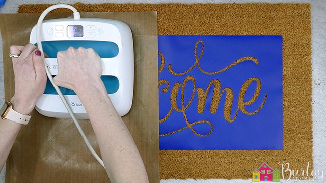 How to Make a Custom Doormat with a Vinyl Stencil - Burton Avenue