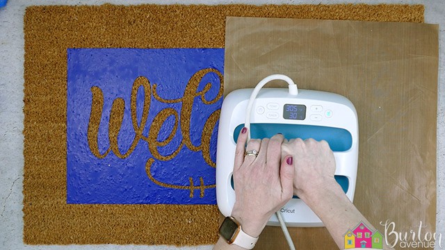 How to Make a Custom Doormat with a Vinyl Stencil - Burton Avenue