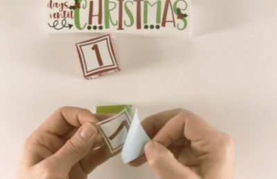 Countdown the days until Christmas arrives with this easy to do project. #christmassvg #christmascountdown #silhouette #cricut