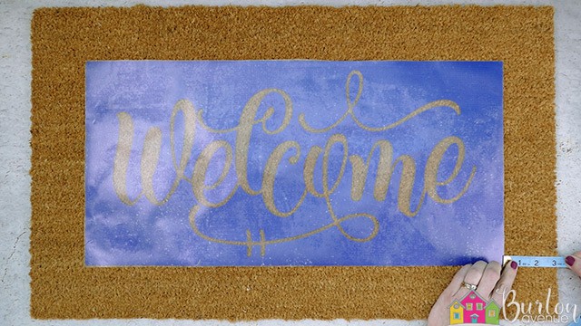 How to Make a Custom Doormat with a Vinyl Stencil - Burton Avenue