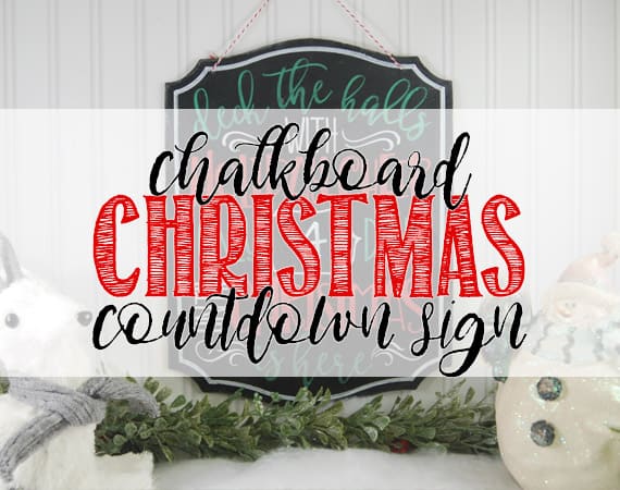 Download Chalkboard Christmas Countdown Sign Burton Avenue PSD Mockup Templates