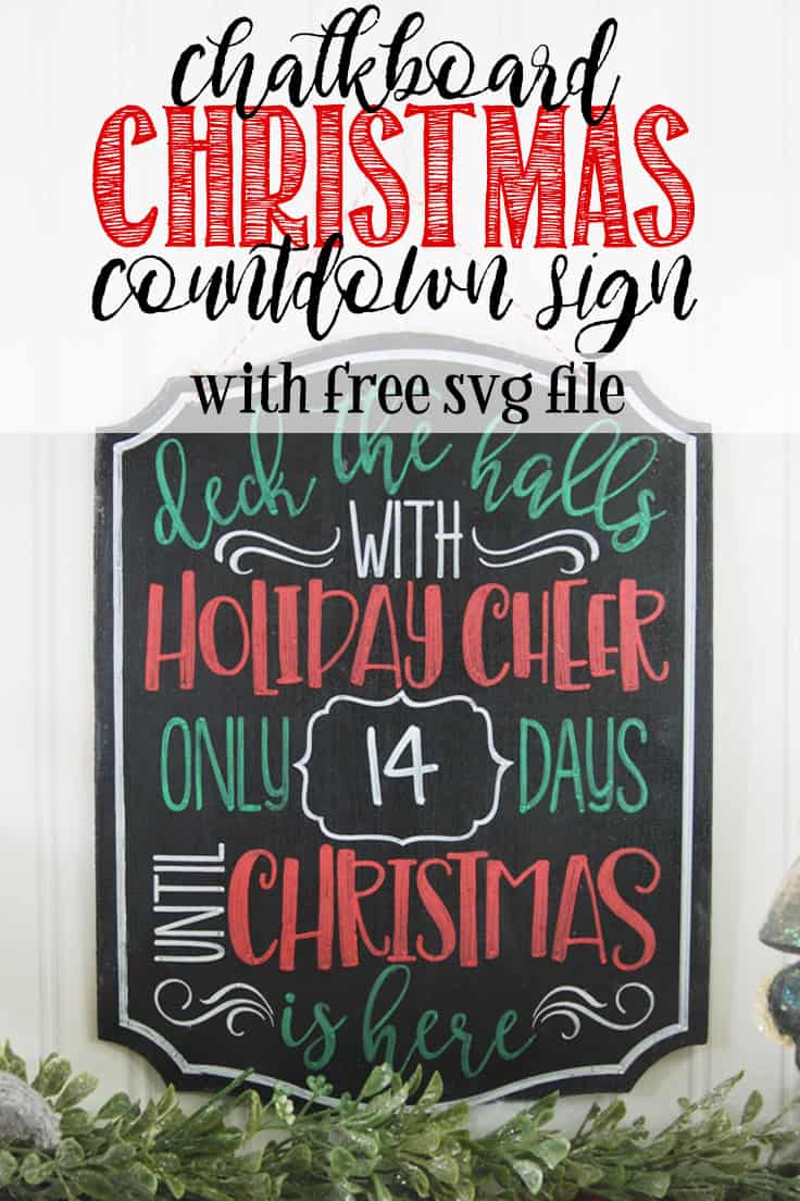 Countdown the days until Christmas arrives with this easy to do project. #christmassvg #christmascountdown #silhouette #cricut