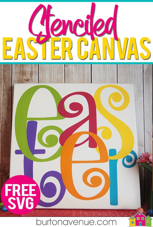 Make your own Easter Canvas with your Silhouette, Cricut, or Brother Cutting Machine. This Easter project is quick and easy and makes a great decoration for your home. #eastersilhouetteprojects #easterprojects #easterbrotherprojects