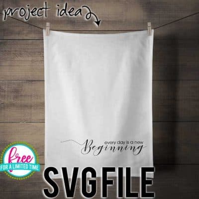 So many possibilities of DIY projects with this Free Every Day is a new Beginning SVG. Make signs, pillows, t-shirts and more with this Free Every Day is a new Beginning SVG file. Free Ai, SVG, PNG, EPS & DXF download. Free Every Day is a new Beginning SVG files works with Cricut, Cameo Silhouette and other major cutting machines. #newyearsvg #newyearcricut #newyearsilhouette #newyearsvg #motivationalsvg #silhouette #cricutexplore