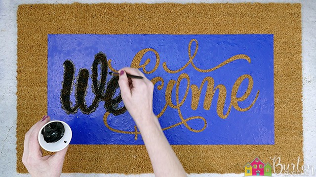 How to Make a Custom Doormat with a Vinyl Stencil - Burton Avenue