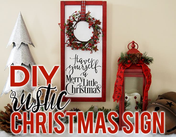 Make your own rustic wood sign for Christmas with your Silhouette or Cricut machine. This DIY project is easy and quick to make and is the perfect decoration for Christmas. #ChristmasSilhouette #ChristmasCricut #ChristmasSVG #Christmassign