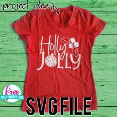 So many possibilities of DIY projects with this Free Holly Jolly SVG. Make signs, pillows, t-shirts and more for Christmas with this Free Holly Jolly SVG file . Free Ai, SVG, PNG, EPS & DXF download. Free Holly Jolly SVG files works with Cricut, Cameo Silhouette and other major cutting machines. #christmassvg #christmasrcricut #christmassilhouette #christmassvg #silhouette #cricutexplore