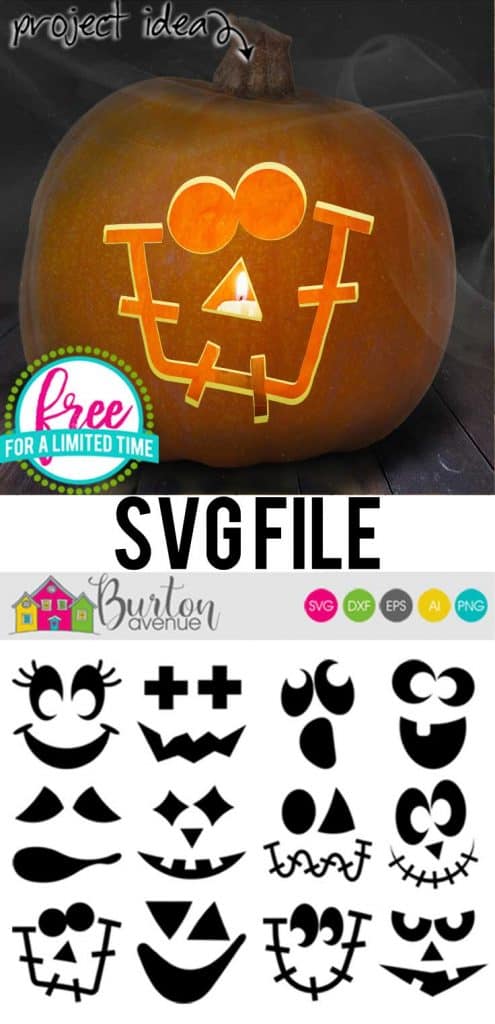 So many possibilities of DIY projects with this Free Jack-O-Lantern Faces SVG. Make signs, pillows, t-shirts and more for with this Free Jack-O-Lantern Faces SVG file. Free Ai, SVG, PNG, EPS & DXF download. Free Jack-O-Lantern Faces SVG files works with Cricut, Cameo Silhouette and other major cutting machines. #halloweensvg #halloweencricut #halloweensilhouette #jackolanternsvg #silhouette #cricutexplore