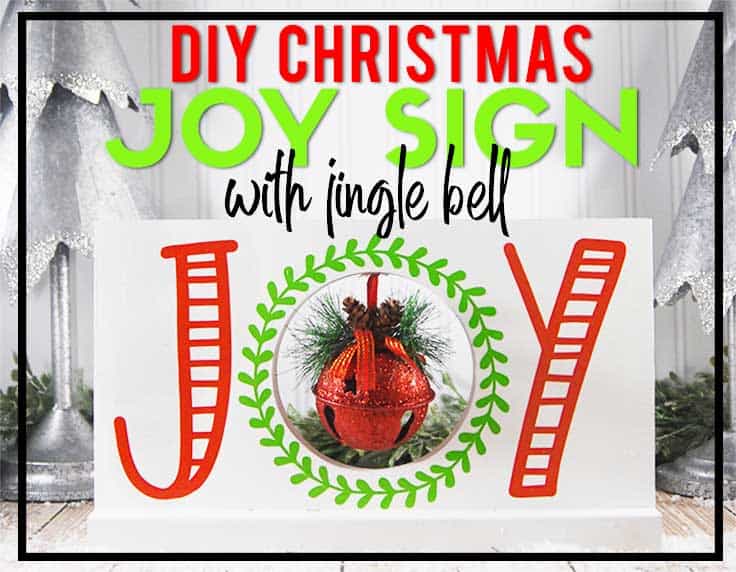 Make this cute DIY Christmas Joy Sign for you home or as a gift. #christmassvg #silhouette #cricut 