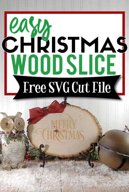 Make your own custom Christmas wood slice with your Silhouette or Cricut machine. This DIY project is easy and quick to make and is the perfect decoration for home. #ChristmasSilhouette #ChristmasCricut #ChristmasSVG #Christmaswoodslice