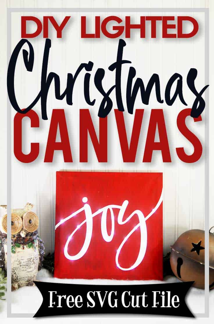 DIY Lighted Christmas Canvas Burton Avenue