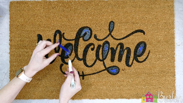 DIY} Make Your Own Custom Doormat Without a Cricut Machine - Ting and Things