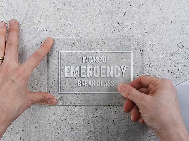 In Case Of Emergency Break Glass Svg